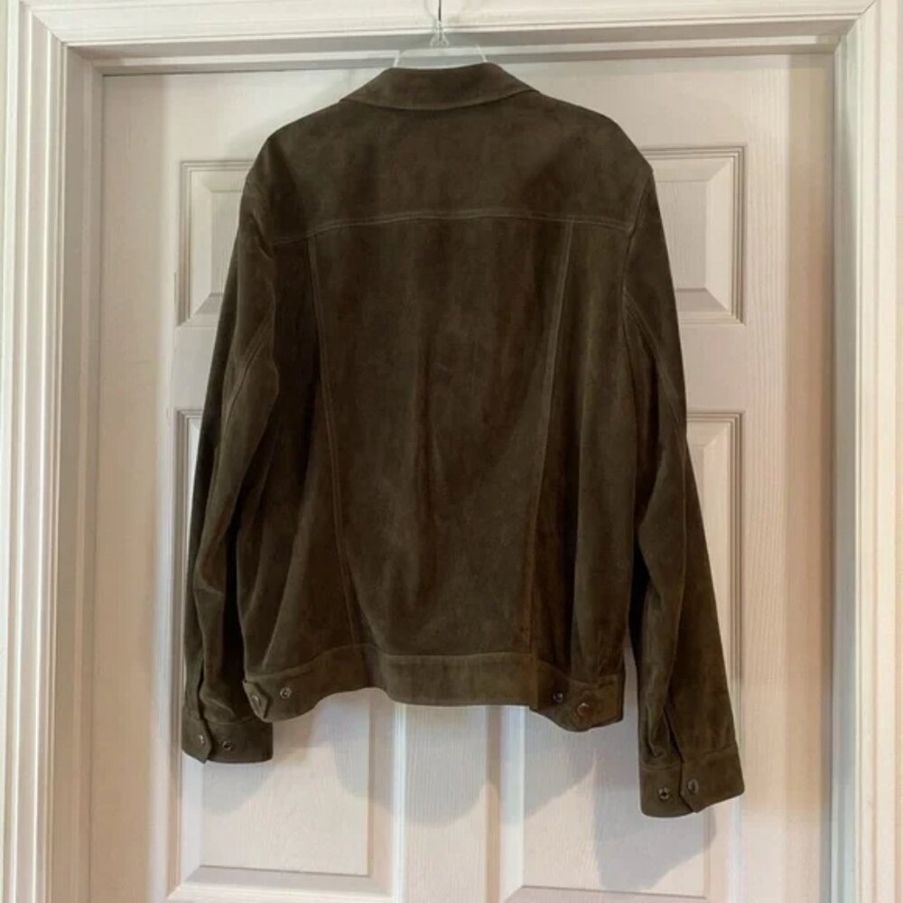 Todd Snyder Suede Dylan Olive Jacket Sz XL. NWT